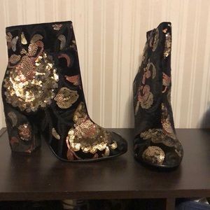 Sequin aldo ankle boot